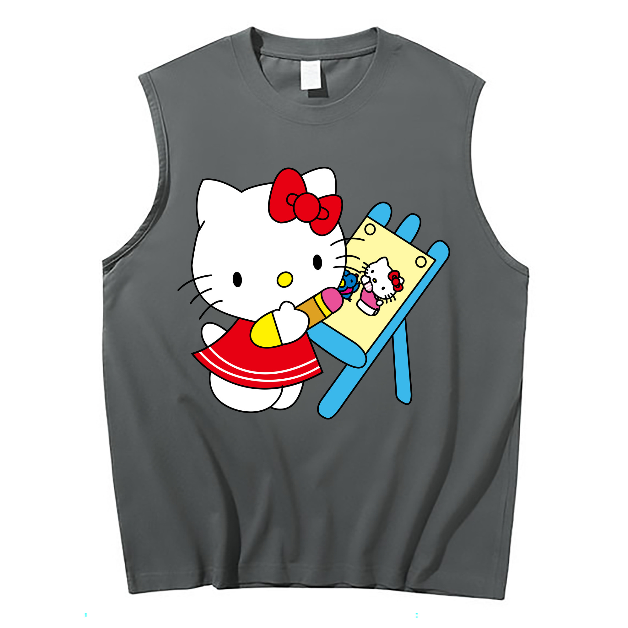 （画像用） Hello Kitty ハローキティ コットン100％タンクトップ（フロントプリント）